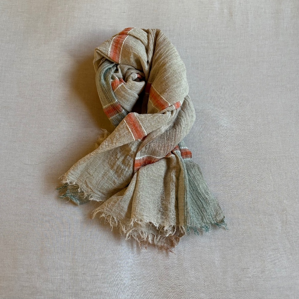 SOLD: Linen Cotton Blend Scarf by Loom.ist